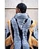 Azalea Wang Cora Grey Multi Faux Fur Stand Collar Zip Front Coat, Color:Grey - Image 7