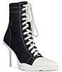 Azalea Wang Cosima Sporty Lace Up Pointed Cap Toe Booties - Image 1