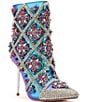 Color:Blue Multi - Image 1 - Crisp Iridescent Art Deco Crystal and Beaded Dress Booties