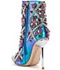 Color:Blue Multi - Image 3 - Crisp Iridescent Art Deco Crystal and Beaded Dress Booties
