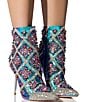 Color:Blue Multi - Image 4 - Crisp Iridescent Art Deco Crystal and Beaded Dress Booties