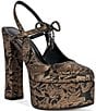 Azalea Wang Cutie Metallic Brocade Platform Slingback Pumps - Image 1
