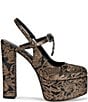 Azalea Wang Cutie Metallic Brocade Platform Slingback Pumps - Image 2