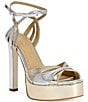 Azalea Wang Danira Metallic Ankle Strap Platform Dress Sandals - Image 1