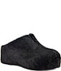 Azalea Wang Darwinfur Faux Fur Platform Clogs - Image 1