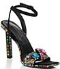 Color:Black - Image 1 - Discoball Multi-Color Rhinestone Dress Sandals