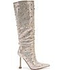 Color:Gold - Image 2 - Doughty Crystal Rhinestone Studded Boots