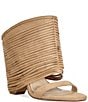 Azalea Wang Dreia Wedge Ankle Drape Sandals - Image 1