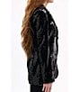 Azalea Wang Dubai Sequin Notch Collar Button Front Blazer, Color:Black - Image 3