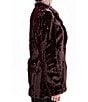 Azalea Wang Dubai Sequin Notch Collar Button Front Blazer, Color:Burgundy - Image 4