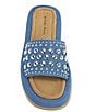 Color:Blue - Image 4 - Espinosa Denim Studded Platform Slide Sandals