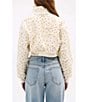 Azalea Wang Ethel Solid Pearl Accent Stand Collar Zip Front Cropped Jacket, Color:Cream - Image 2