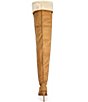 Azalea Wang Fabiola Faux Shearling Cuff Pointed Toe Thigh High Boots - Image 3