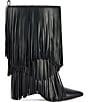 Azalea Wang Fifer Layered Fringe Pointed Toe Mid Calf Boots - Image 2