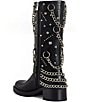 Color:Black - Image 3 - Fillmore Studded Chains Moto Boots