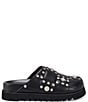 Color:Black - Image 2 - Fischer Quilted Studded Lugged Platform Mules