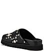 Color:Black - Image 3 - Fischer Quilted Studded Lugged Platform Mules