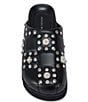 Color:Black - Image 4 - Fischer Quilted Studded Lugged Platform Mules