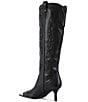 Color:Black - Image 3 - Floryan Butterfly Stitched Western Kitten Heel Tall Boots