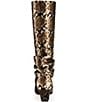 Azalea Wang Francoise Snake Print Suede Slouch Shaft Pointed Toe Tall Boots - Image 3