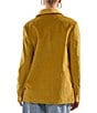 Azalea Wang Geraldine Corduroy Floral Embroidered Point Collar Snap Front Field Jacket, Color:Mustard - Image 2