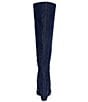 Azalea Wang Gianna Snake Print Denim Pointed Toe Wedge Tall Boots - Image 3