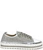 Color:Silver - Image 2 - Gracelynn Rhinestone Platform Sneakers