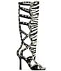 Azalea Wang Indrani High Zebra Print Gladiator Sandals - Image 2