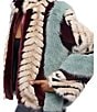 Azalea Wang Inez Faux Fur Animal Stripe Stand Collar Zip Front Jacket - Image 4