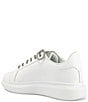 Color:White - Image 3 - Janan Crystal Rhinestone Lace-Up Sneakers