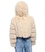 Azalea Wang Jolene Faux Fur Hooded Filled Jacket, Color:Beige - Image 3