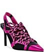 Azalea Wang Jordan Sporty Lace Up Pointed Toe Slingback Pumps - Image 1