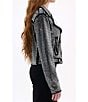 Azalea Wang Juniper Faux Leather Studded Notch Collar Cropped Motorcycle Zip Jacket, Color:Black - Image 3