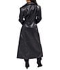 Azalea Wang Kathleen Faux Leather Notch Lapel Button Front Maxi Trench Coat - Image 3