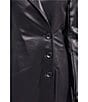 Azalea Wang Kathleen Faux Leather Notch Lapel Button Front Maxi Trench Coat - Image 5