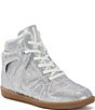 Azalea Wang Kiara Rhinestone Embellished Lace Up High Top Sneakers - Image 6