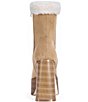 Azalea Wang Larousse Fleece Collar Platform Block Heel Booties - Image 3