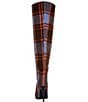 Azalea Wang Lochana Flannel Plaid Over The Knee Boots - Image 3