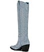 Color:Denim - Image 3 - Louella Denim Rhinestone Tall Western Boots