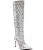 Color:Silver - Image 1 - Lynlee Pearl and Crystal Metallic Tall Dress Boots