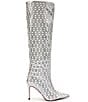 Color:Silver - Image 2 - Lynlee Pearl and Crystal Metallic Tall Dress Boots