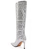 Color:Silver - Image 3 - Lynlee Pearl and Crystal Metallic Tall Dress Boots