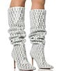 Color:Silver - Image 5 - Lynlee Pearl and Crystal Metallic Tall Dress Boots