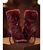 Azalea Wang Mahtama Faux Fur Wraparound Lace Pointed Toe Boots - Image 6
