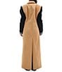 Azalea Wang Malone Solid Notch Collar Midweight Button Front Maxi Jacket, Color:Tan Multi - Image 2