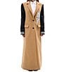 Azalea Wang Malone Solid Notch Collar Midweight Button Front Maxi Jacket, Color:Tan Multi - Image 4