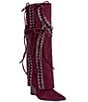 Azalea Wang Mantegna Laced Fold Over Shaft Wedge Tall Boots - Image 1