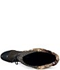 Azalea Wang Mara Houndstooth Spotted Faux Fur Cap Toe Block Heel Platform Tall Boots - Image 4