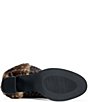 Azalea Wang Mara Houndstooth Spotted Faux Fur Cap Toe Block Heel Platform Tall Boots - Image 5
