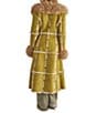 Azalea Wang Maude Olive Faux Fur Lined Exposed Patchwork Maxi Trench Coat - Image 2